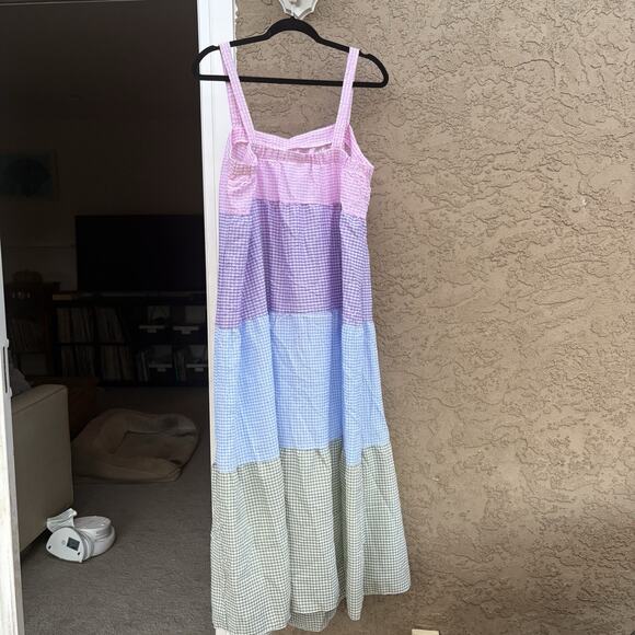 Lot Of 2 SHEIN Curvy 1XL GINGHAM maxi Dresses - Picture 4 of 10